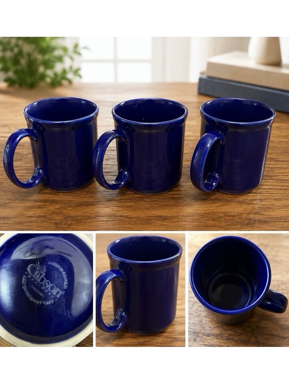 Fiesta Java Mug Set of 3 Cobalt Blue Ceramic 9.25 fl oz Vintage/Retro